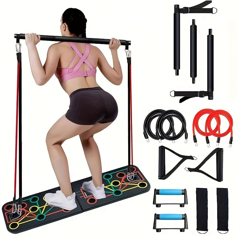Push-Up Board Set with Resistance Bands-2